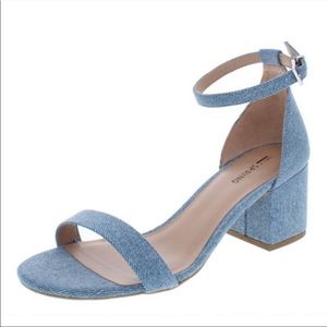 Call It Spring Blue Stangarone Block Heel Sandals Size 9